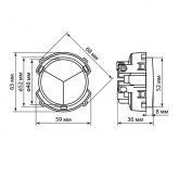 Кнопочный выключатель трехклавишный TDM Байкал 16А 250В шампань