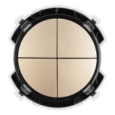 Кнопочный выключатель четырехклавишный TDM Байкал 16А 250В шампань