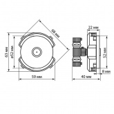 Розетка TDM Байкал TV проходная шампань