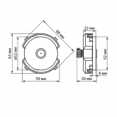 Розетка TDM Байкал TV оконечная шампань