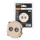 Розетка двойная TDM Байкал TV проходная шампань