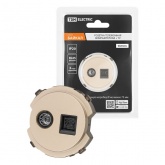 Розетка двойная TDM Байкал RJ11+TV розетка оконечная шампань