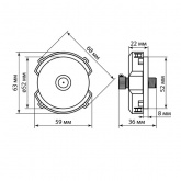 Розетка TDM Байкал TV/SAT оконечная бронза