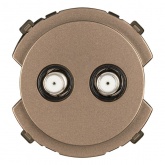 Розетка TDM Байкал TV/SAT проходная бронза