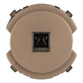 Розетка телефонная TDM Байкал RJ11 бронза