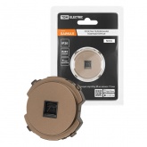 Розетка телефонная TDM Байкал RJ11 бронза