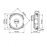Кнопка TDM Байкал SOS бронза