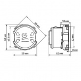 Розетка для бритвы TDM Байкал бронза