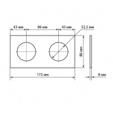 Рамка двойная TDM Байкал хрустально-белая стекло