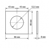 Рамка одиночная TDM Байкал фисташковая стекло