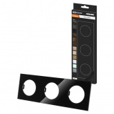 Рамка тройная TDM Байкал агат стекло