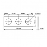 Рамка тройная TDM Байкал агат стекло