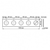 Рамка пятипостовая TDM Байкал агат стекло