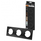 Рамка тройная TDM Байкал агат алюминий текстурированный