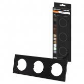 Рамка тройная TDM Байкал агат алюминий шлифованный