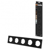 Рамка пятипостовая TDM Байкал агат алюминий шлифованный