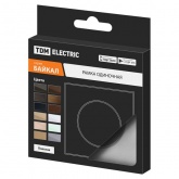 Рамка одиночная TDM Байкал платина стекло