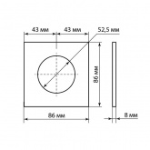 Рамка одиночная TDM Байкал платина стекло