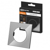 Рамка одиночная TDM Байкал платина стекло