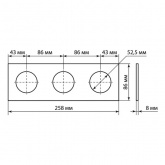 Рамка тройная TDM Байкал платина стекло
