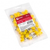 Наконечник штыревой втулочный изолированный двойной EKF НШВИ2 6.0-14 мм2 (50шт)