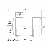 Электродвигатель асинхронный 3ф ИЭК (ONI) DRIVE АИР 56A2 380В 0,18кВт 3000об/мин (лапы) 1081