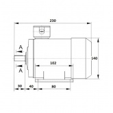 Электродвигатель асинхронный 3ф ИЭК (ONI) DRIVE АИР 63A2 380В 0,37кВт 3000об/мин (лапы) 1081