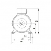 Электродвигатель асинхронный 3ф ИЭК (ONI) DRIVE АИР 63B2 380В 0,55кВт 3000об/мин (лапы) 1081