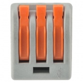 Клемма Rexant 3 х (0,08-2,5/4) универсальная серая [уп. 50шт]