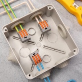 Клемма Rexant 3 х (0,08-2,5/4) универсальная серая [уп. 50шт]