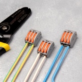 Клемма Rexant 3 х (0,08-2,5/4) универсальная серая [уп. 50шт]