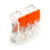 Клемма Stekker 3 х (0,14/0,2-4) монтажная компактная LD221-413 [уп. 100шт]