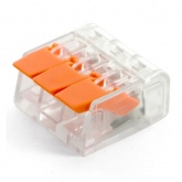 Клемма Stekker 3 х (0,14/0,2-4) монтажная компактная LD221-413 [уп. 100шт]