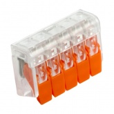 Клемма Stekker 5 х (0,14/0,2-4) монтажная компактная LD221-415 [уп. 50шт]