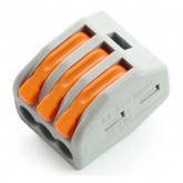 Клемма Stekker 3 х (0,08-2,5/4) монтажная LD222-413 [уп. 50шт]