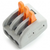 Клемма Stekker 3 х (0,08-2,5/4) монтажная LD222-413 [уп. 50шт]