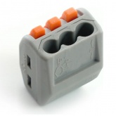 Клемма Stekker 3 х (0,08-2,5/4) монтажная LD222-413 [уп. 50шт]