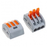 Клемма Stekker 3 х (0,08-2,5/4) монтажная LD222-413 [уп. 50шт]