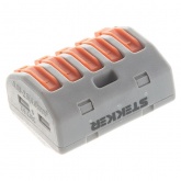 Клемма Stekker 5 х (0,08-2,5/4) монтажная LD222-415 [уп. 40шт]