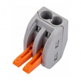 Клемма КВТ 2 х (0,08-4) СМК 222-412 универсальная [уп. 50шт]