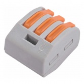 Клемма КВТ 3 х (0,08-4) СМК 222-413 универсальная [уп. 50шт]