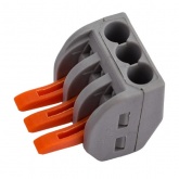 Клемма КВТ 3 х (0,08-4) СМК 222-413 универсальная [уп. 50шт]