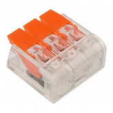 Клемма КВТ 3 х (0,14-4) СМК 221-413 универсальная [уп. 50шт]