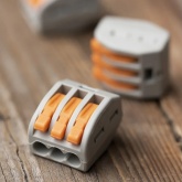 Клемма строительно-монтажная EKF PROxima 3 х (0,08-2,5) СМК 222-413 с рычагом [уп. 100шт]