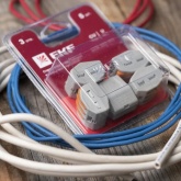 Клемма строительно-монтажная EKF PROxima 3 х (0,08-2,5) СМК 222-413 с рычагом [уп. 100шт]