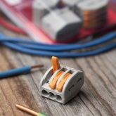 Клемма строительно-монтажная EKF PROxima 3 х (0,08-2,5) СМК 222-413 с рычагом [уп. 100шт]