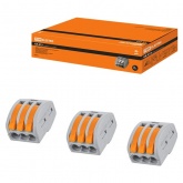 Клемма соединительная TDM 3 х (0,1-2,5) СК-413 с рычагом