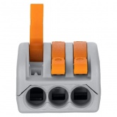 Клемма соединительная TDM 3 х (0,1-2,5) СК-413 с рычагом