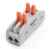 Клемма Stekker 2 х (0,08 - 2,5/4) монтажная для фазных проводников LD222-422 [уп. 40шт]