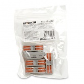 Клемма Stekker 2 х (0,08 - 2,5/4) монтажная для фазных проводников LD222-422 [уп. 40шт]